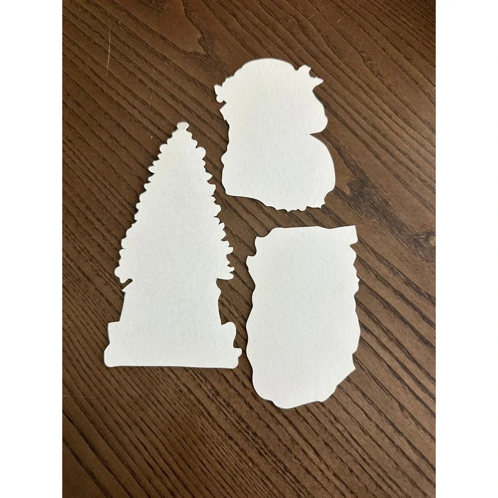Gifted Line Victorian Christmas Die Cut Paper Scraps Santa Tree Girl Set 3